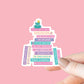 Fairy Tales Book Stack Sticker, Bookish Sticker, Kindle Laptop Decal, Princess, Daughter