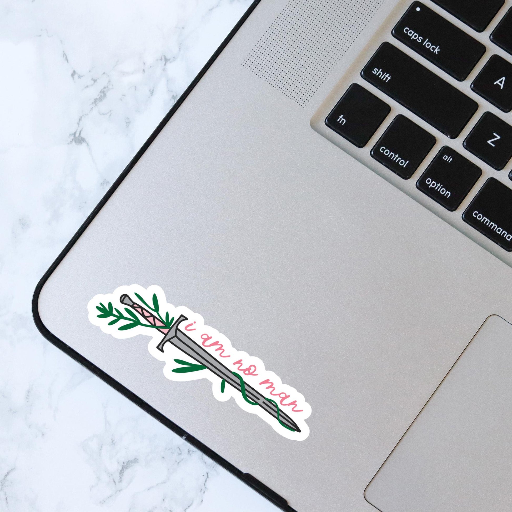 I Am No Man, Bookish Sticker, Kindle, Gifts for Book Lovers, Waterproof, Kindle Sticker, Laptop Sticker, LOTR, Fantasy, Tolkien