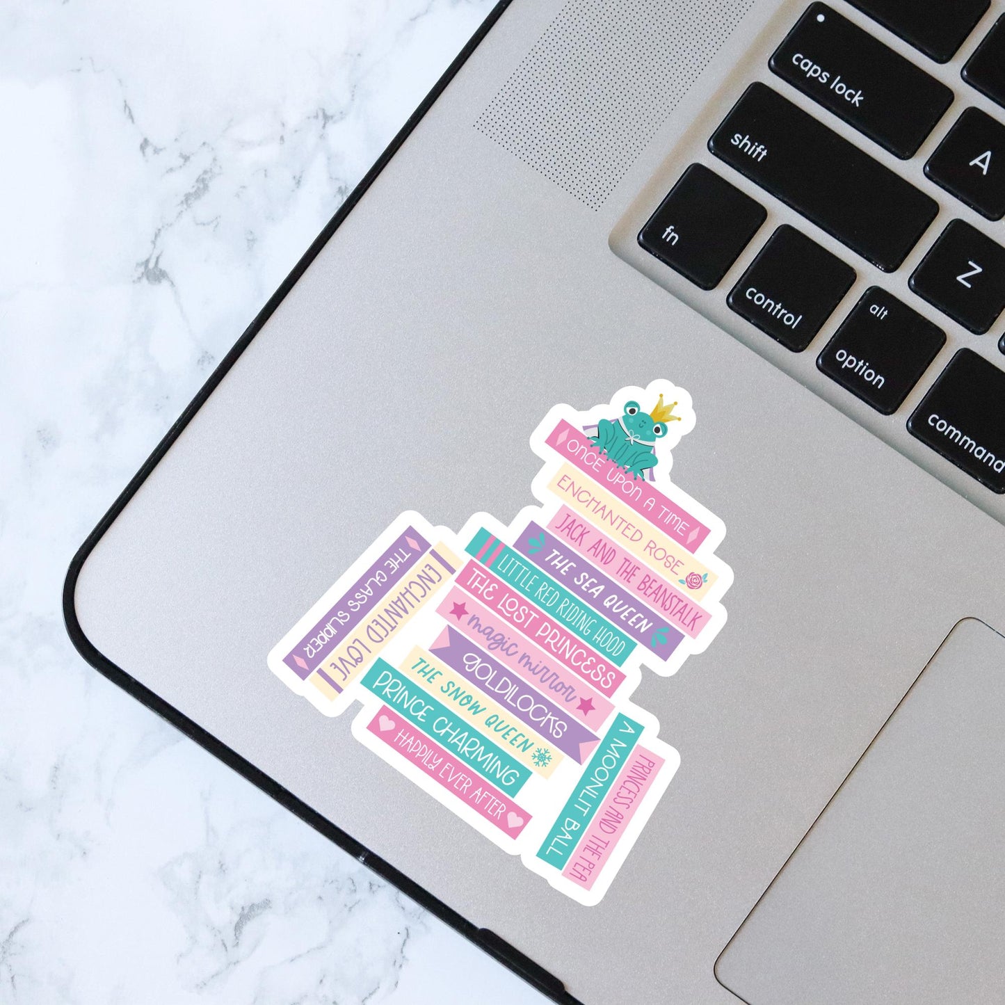 Fairy Tales Book Stack Sticker, Bookish Sticker, Kindle Laptop Decal, Princess, Daughter