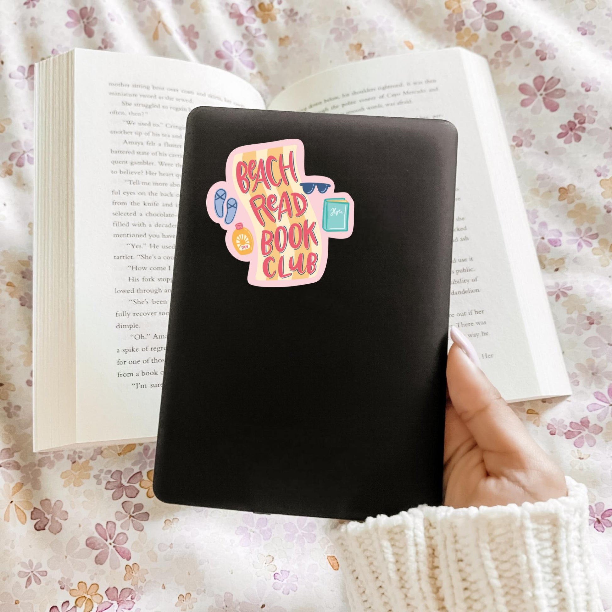 Beach Read Book Club, Bookish Sticker, Kindle Decal, Gifts for Book Lovers, Laptop Decal, Waterproof, Library, Kindle Sticker, Reader Gifts