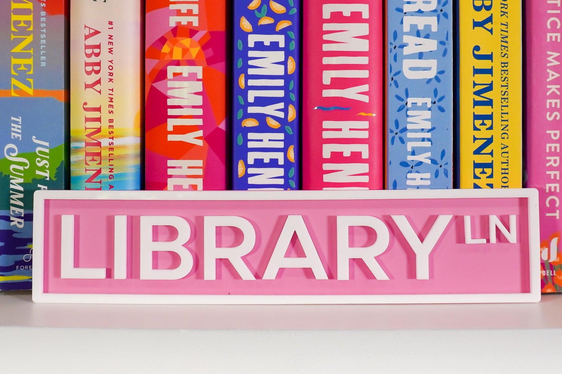 Library Lane Street Sign, Bookshelf Decor, Book Gifts, Gifts for Readers, Shelf Sitter, Bookshelf Decorations, Bookshelf Sign, Bookish, Ln