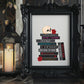 Dark Romance Book Stack Digital Art Print, Printable Gifts for Readers, Book Lovers, Smut