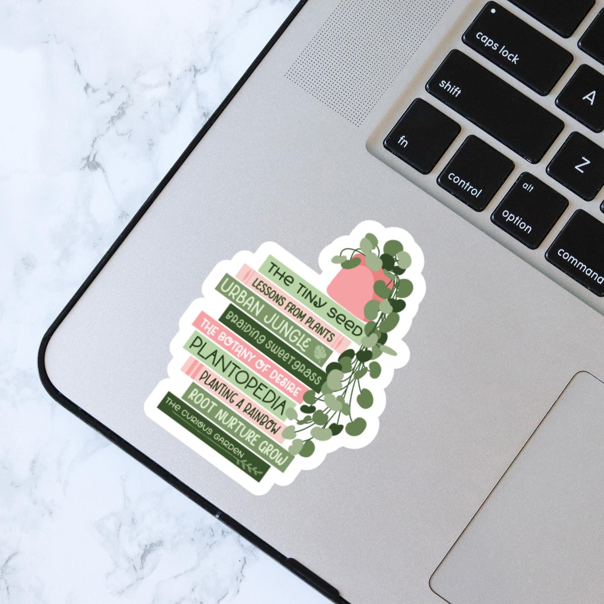 Plants & Books Sticker, Bookish Sticker, Kindle Decal, Gifts for Book Lovers, Laptop Decal, Waterproof, Book Club Gifts, Plant Lover