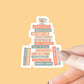 Cozy Book Stack Sticker, Bookish Sticker, Kindle Decal, Gifts for Book Lovers, Laptop Decal, Waterproof, Book Club Gifts, Cozy Gifts, Fall