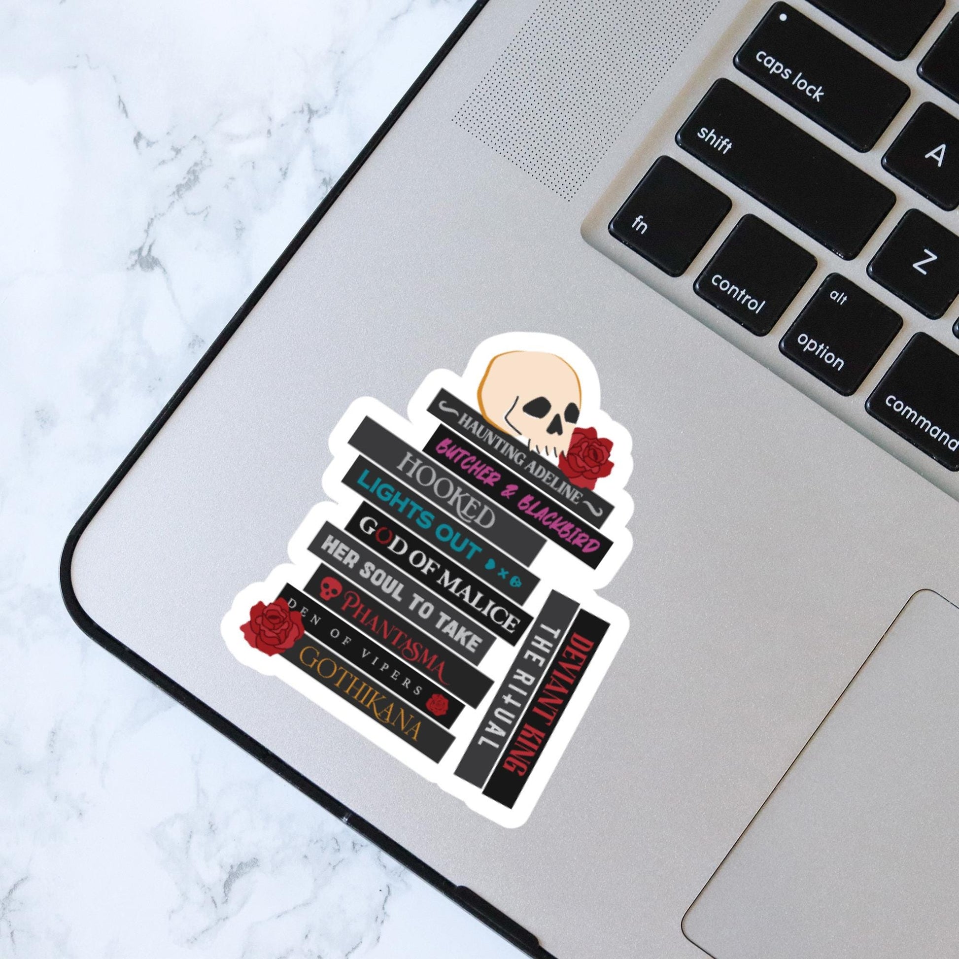 Dark Romance Book Stack Sticker, Bookish Sticker, Kindle Decal, Gifts for Book Lovers, Laptop Decal, Waterproof, Book Club Gifts, Smut