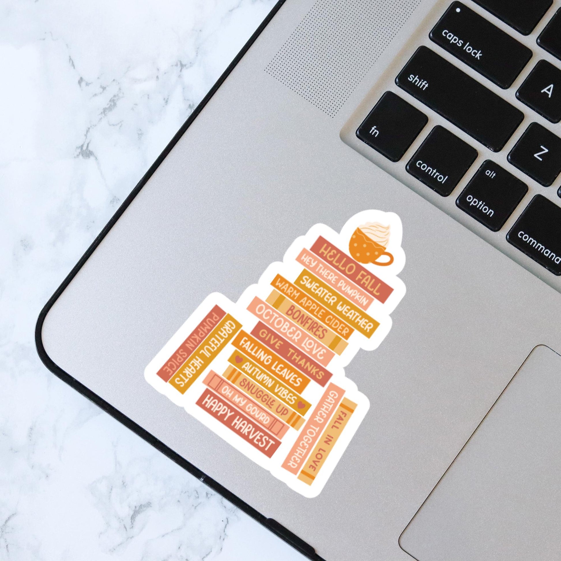 Fall Books Sticker, Bookish Sticker, Kindle Decal, Gifts for Book Lovers, Laptop Decal, Fall Book Stack, Fall Gifts, Cozy Books, Autumn