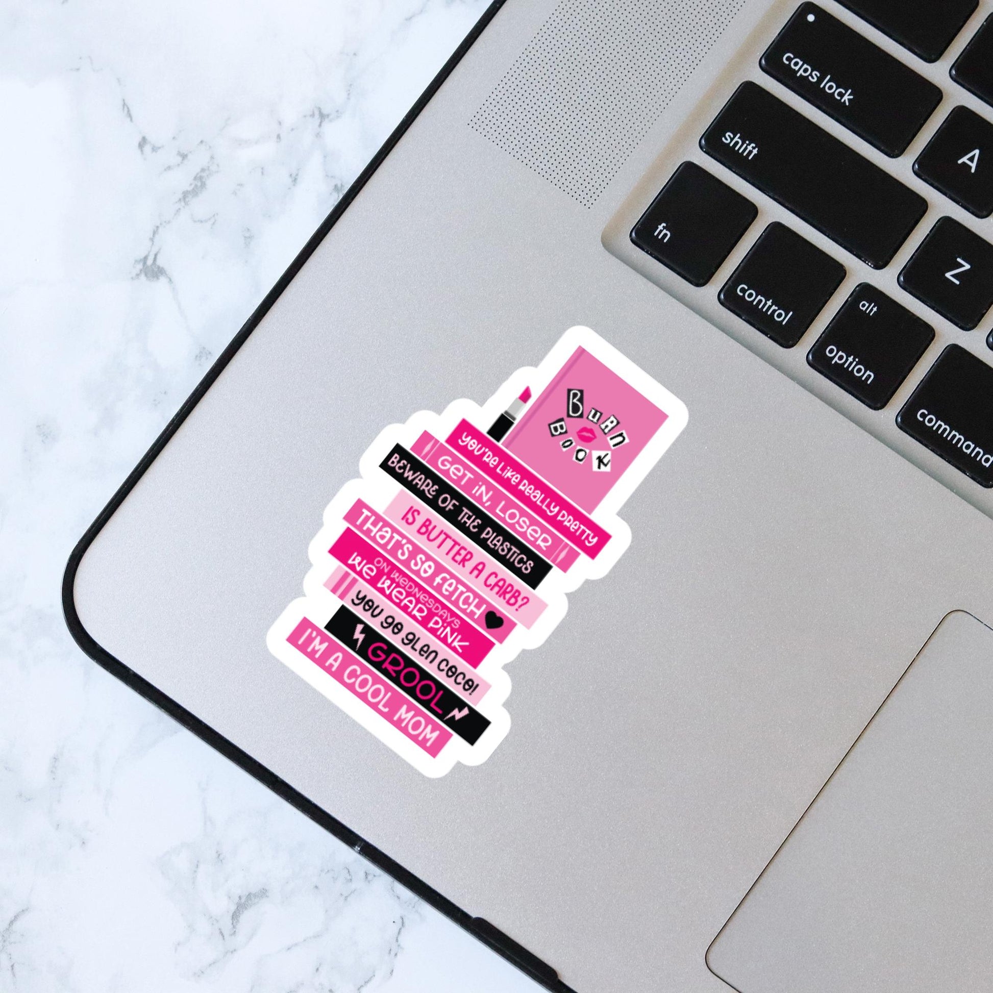 Mean Girls Book Stack Sticker, Bookish Sticker, Kindle Decal, Gifts for Book Lovers, Laptop Decal, Waterproof, Library, 2000s, Movies
