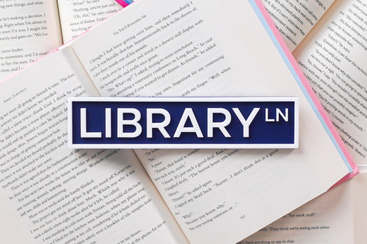 Library Lane Acrylic Street Sign