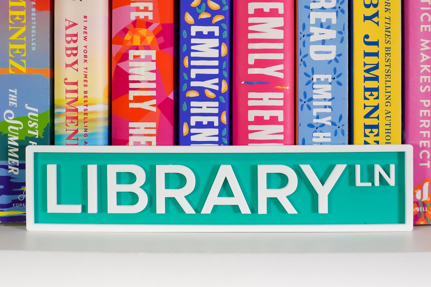 Library Lane Street Sign, Bookshelf Decor, Book Gifts, Gifts for Readers, Shelf Sitter, Bookshelf Decorations, Bookshelf Sign, Bookish, Ln