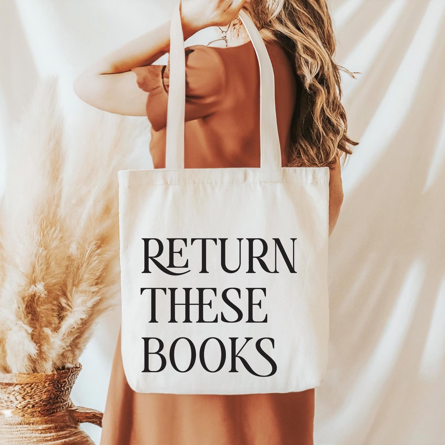 Return These Books Library Tote Bag, Bookish Tote Bag, Gifts for Readers, Book Lover Gift, Canvas Tote Bag, Bookworm, Library Bag, Bookish
