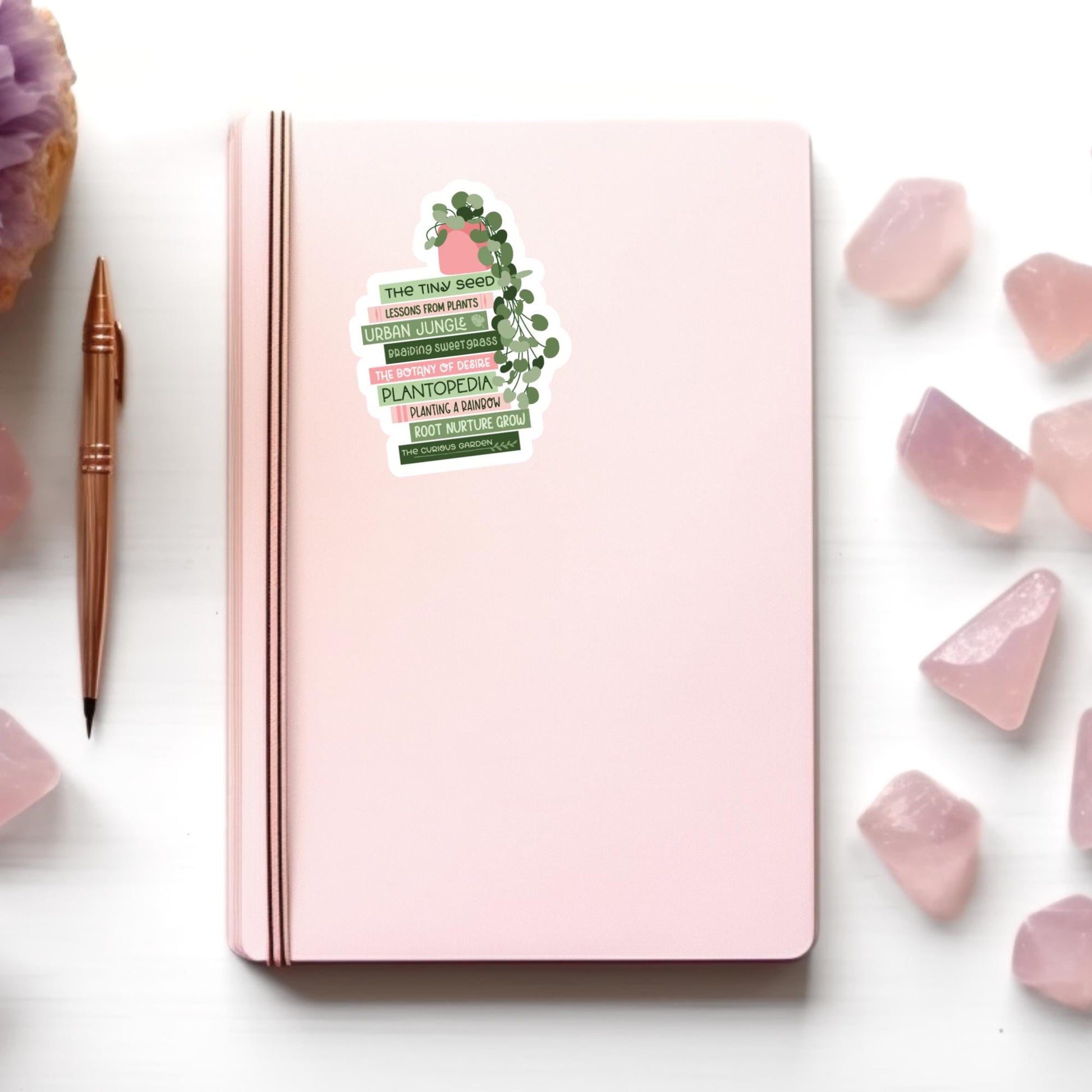 Plants & Books Sticker, Bookish Sticker, Kindle Decal, Gifts for Book Lovers, Laptop Decal, Waterproof, Book Club Gifts, Plant Lover