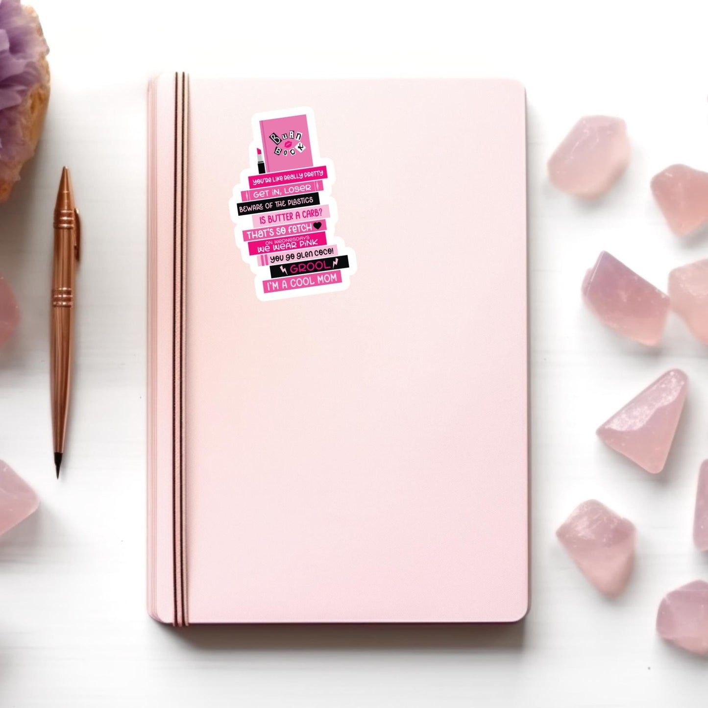 Mean Girls Book Stack Sticker, Bookish Sticker, Kindle Decal, Gifts for Book Lovers, Laptop Decal, Waterproof, Library, 2000s, Movies