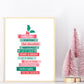 Christmas Book Stack Digital Art Print, Books, Printable Art, Bookish Prints, Gifts for Readers, Book Lover Gift, Wall Art, Holiday Gifts