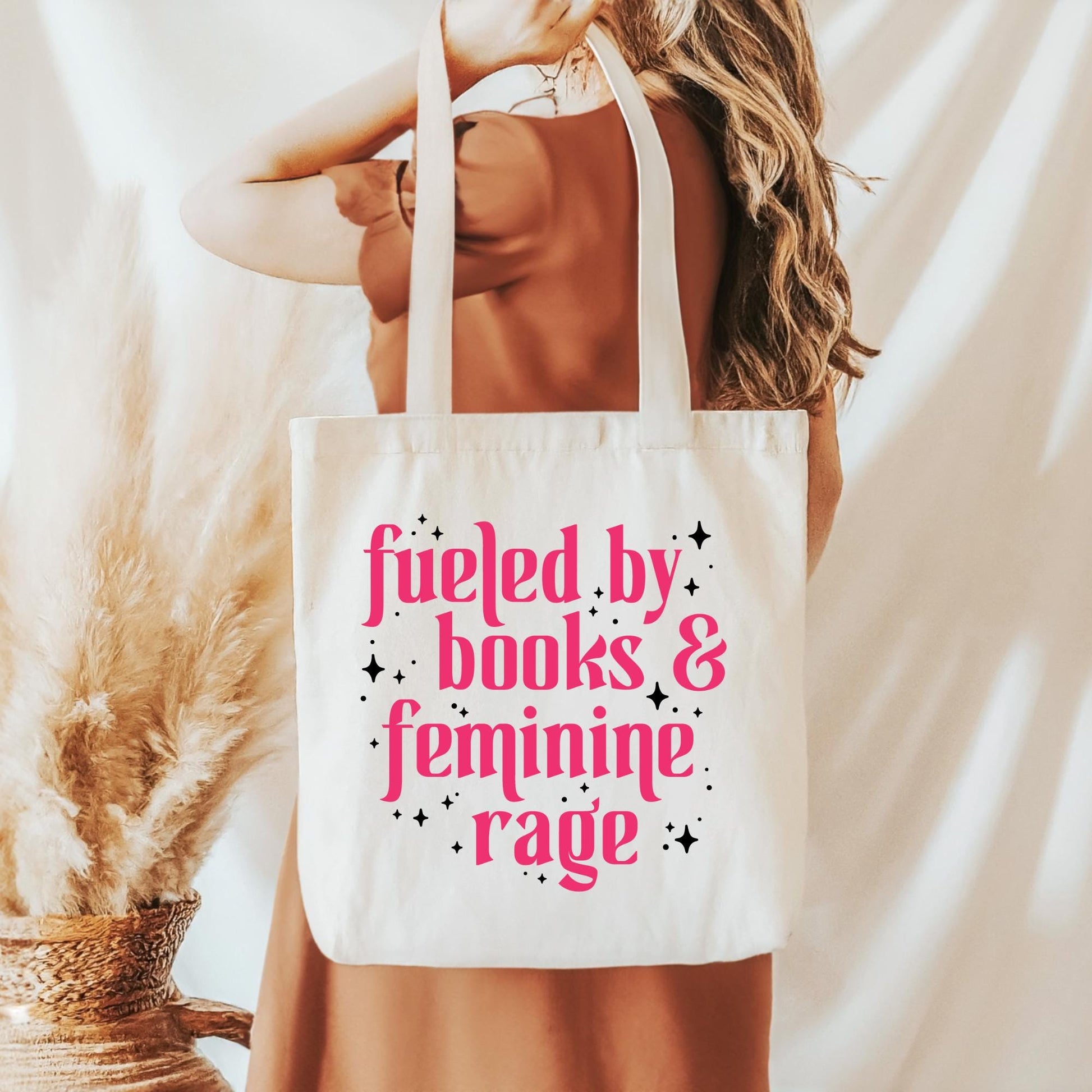 Fueled by Books and Feminine Rage Tote Bag