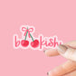 Bookish Cherries Sticker, Kindle or Laptop Decal, Gifts for Book Lovers, Waterproof