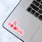 Bookish Cherries Sticker, Kindle or Laptop Decal, Gifts for Book Lovers, Waterproof