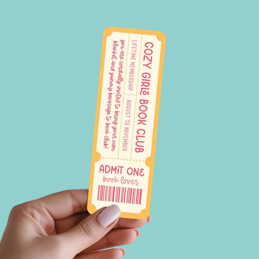Cozy Girls Book Club Bookmark, Bookish Gifts for Readers, Bookworm, Introvert