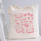 Pink Just One More Chapter Tote Bag, Bookish Gifts for Readers, Bookworm