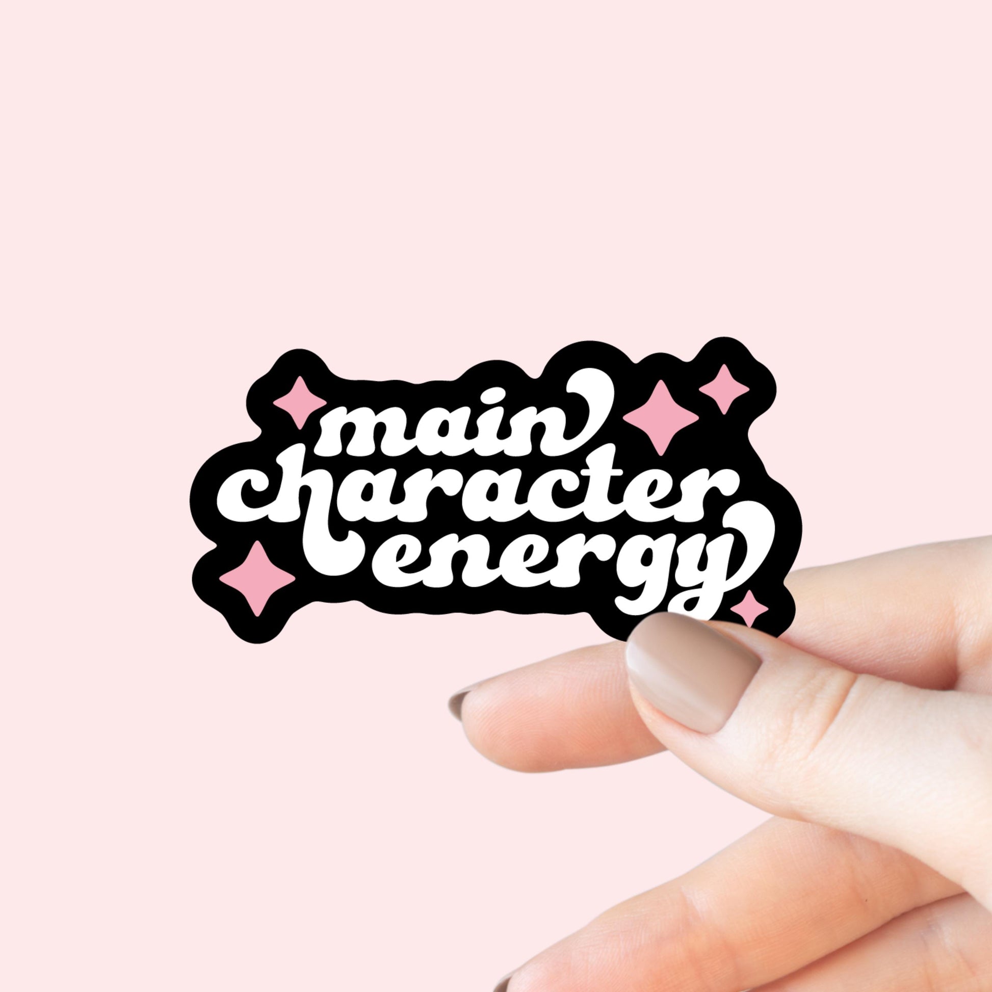 Main Character Energy Sticker, Kindle or Laptop Decal, Gifts for Book Lovers, Waterproof