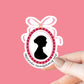Obstinate Headstrong Girl Sticker, Jane Austen, Pride & Prejudice, Kindle or Laptop Decal, Gifts for Book Lovers, Waterproof