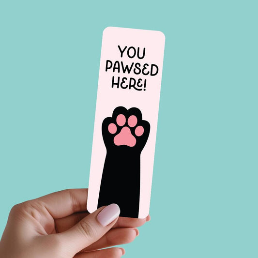 You Pawsed Here Cat Bookmark, Gifts for Book Lovers, Bookish, Book Club