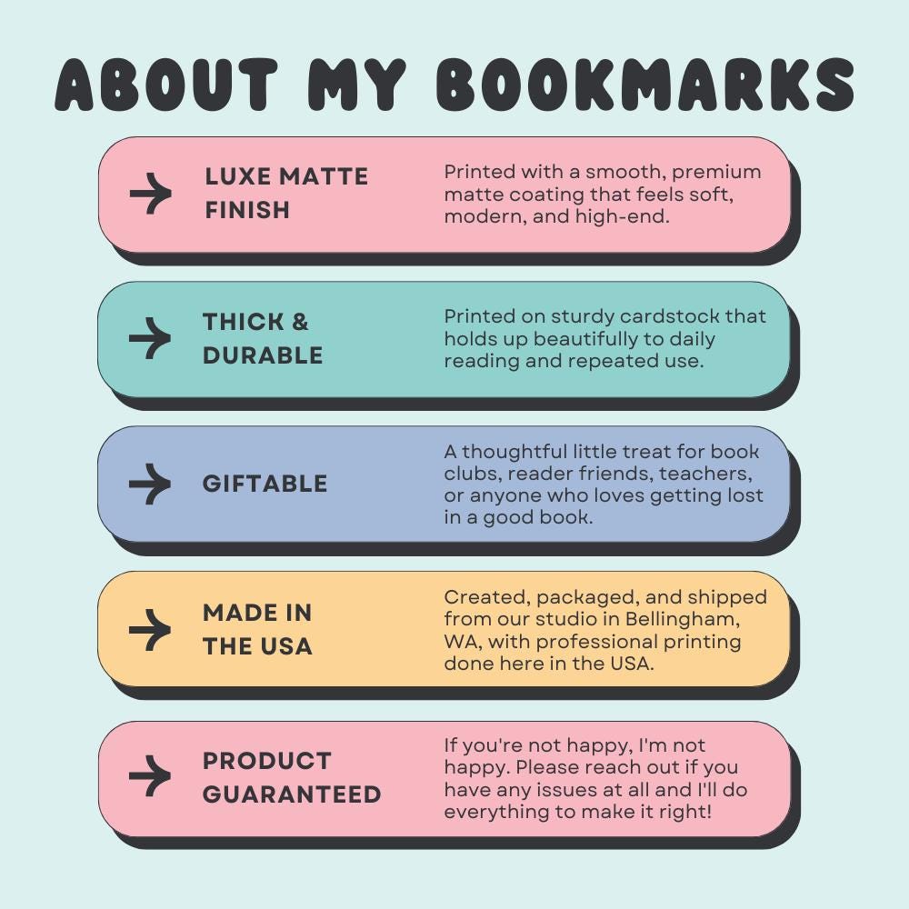 Romantasy Book Club Bookmark, Bookish Gifts for Readers, Bookworm, Introvert