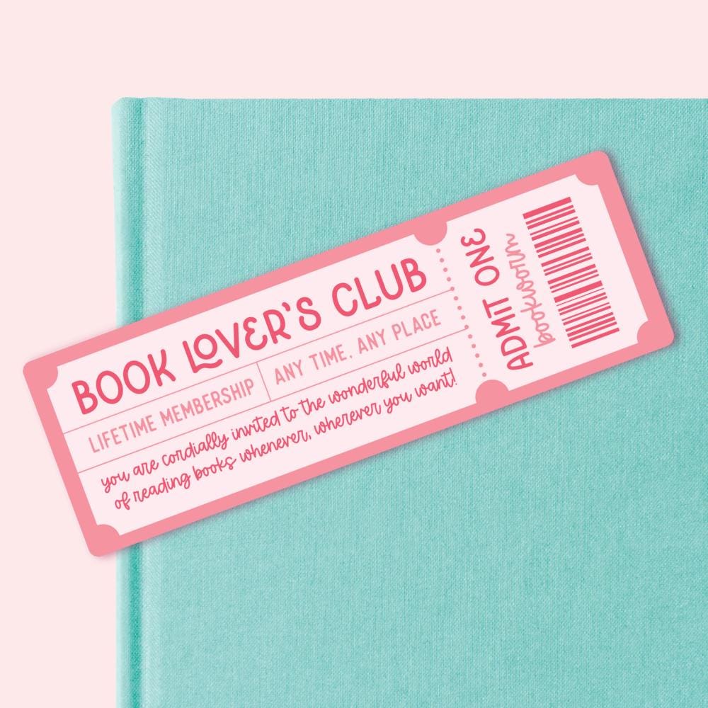 Book Lovers Book Club Bookmark, Bookish Gifts for Readers, Bookworm, Introvert