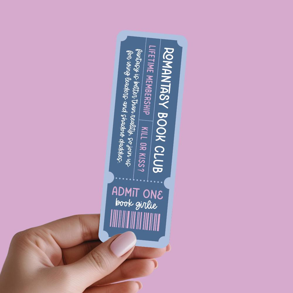 Romantasy Book Club Bookmark, Bookish Gifts for Readers, Bookworm, Introvert