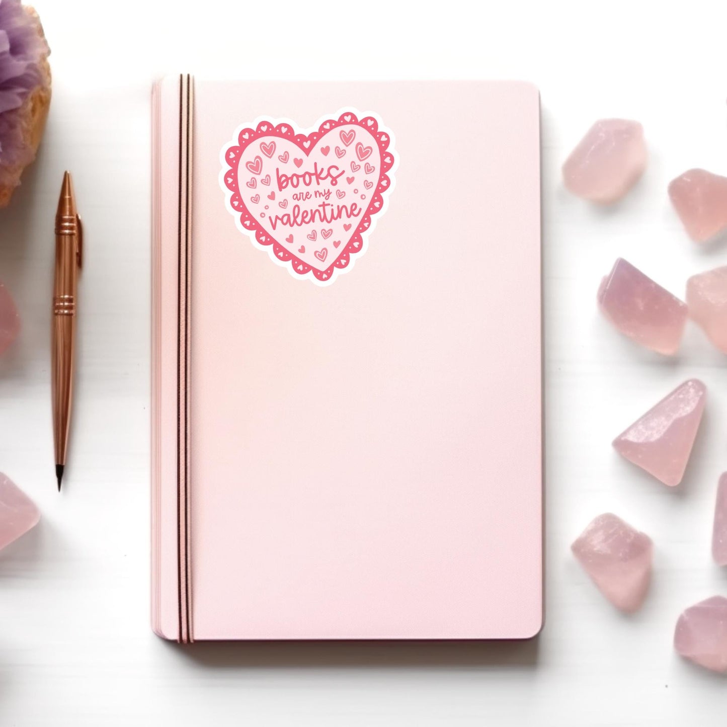 Books Are My Valentine Sticker, Kindle Laptop Decal, Gifts for Book Lovers, Valentine's Day