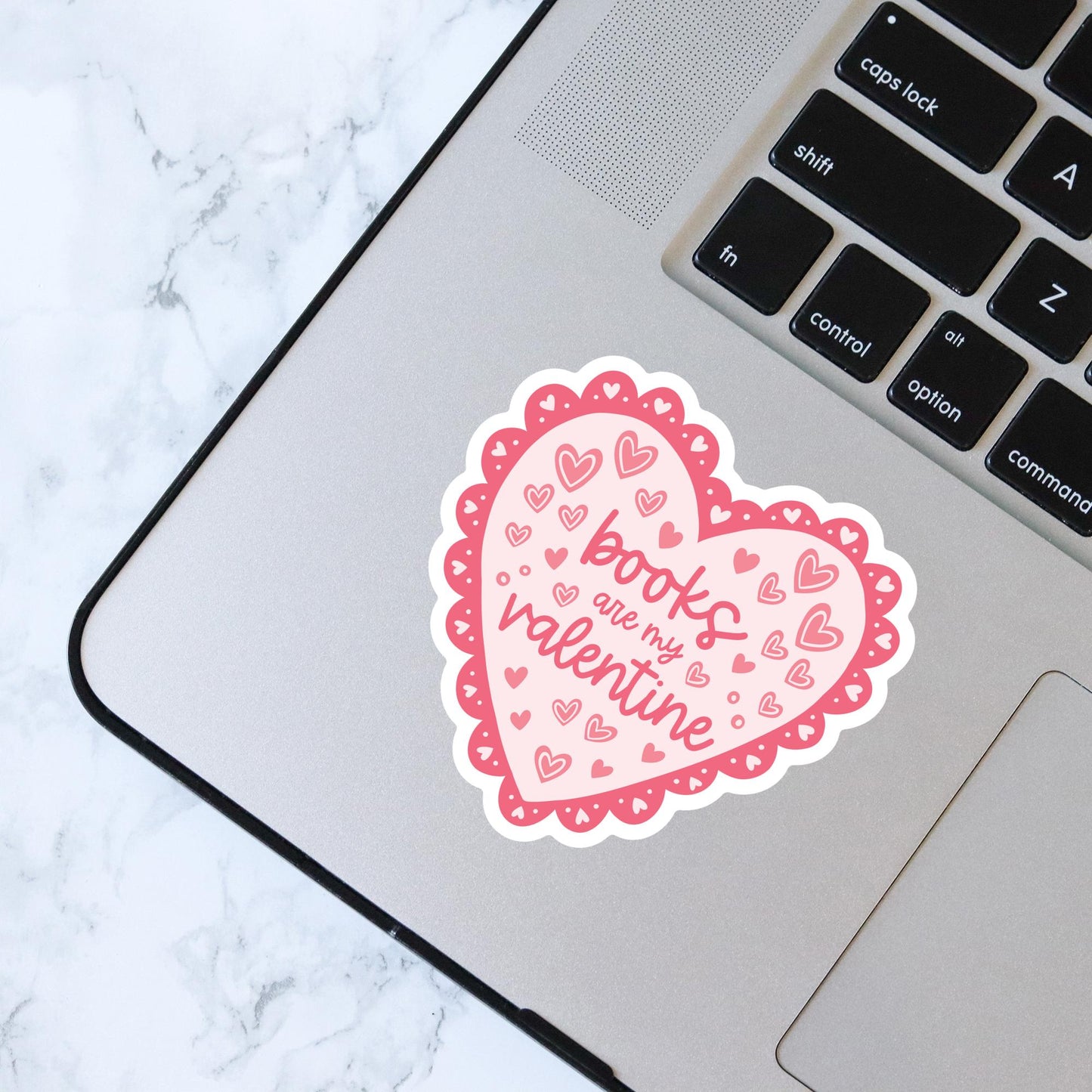 Books Are My Valentine Sticker, Kindle Laptop Decal, Gifts for Book Lovers, Valentine's Day