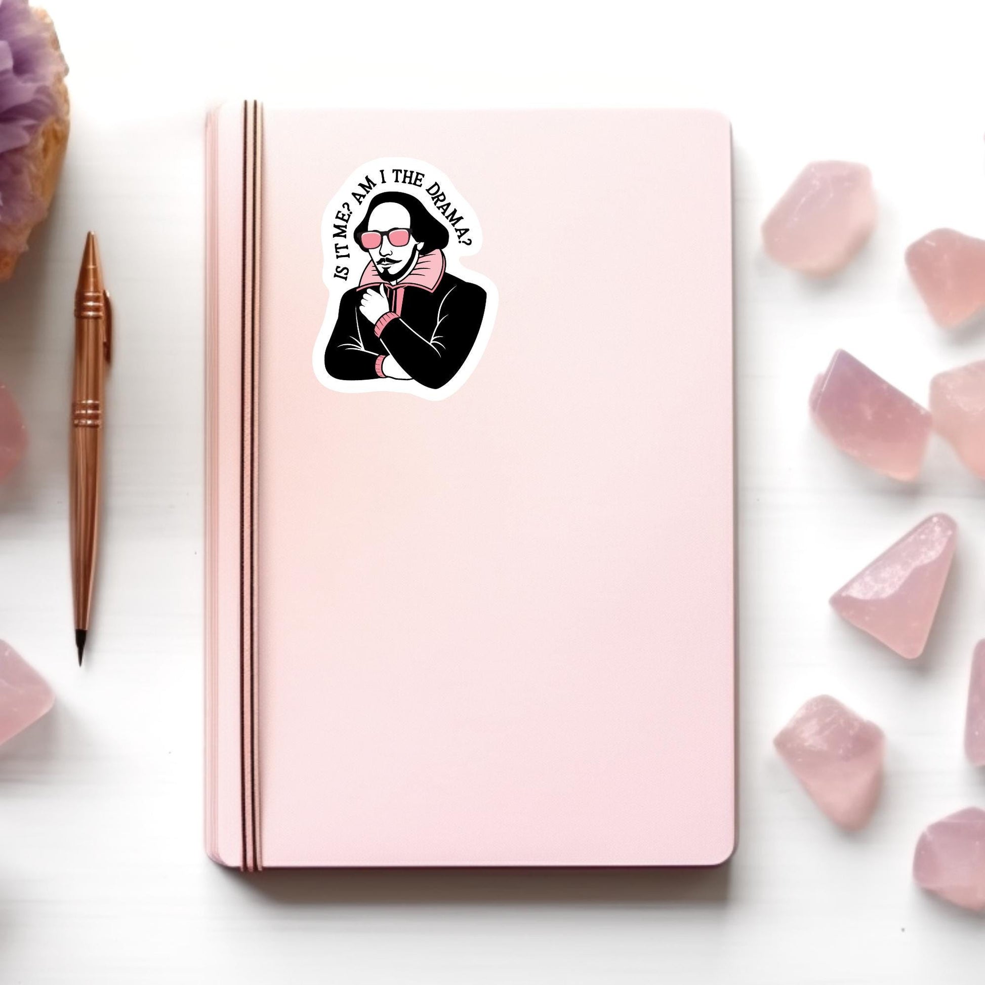 Is It Me? Am I the Drama? Shakespeare Sticker, Bookish Laptop Kindle Decal, Gifts for Readers