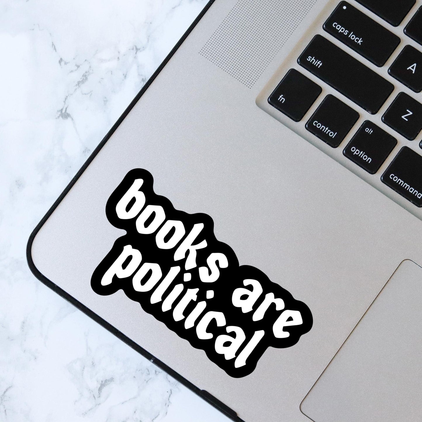 Books Are Political Sticker, Bookish Laptop Kindle Decal, Gifts for Readers, Library