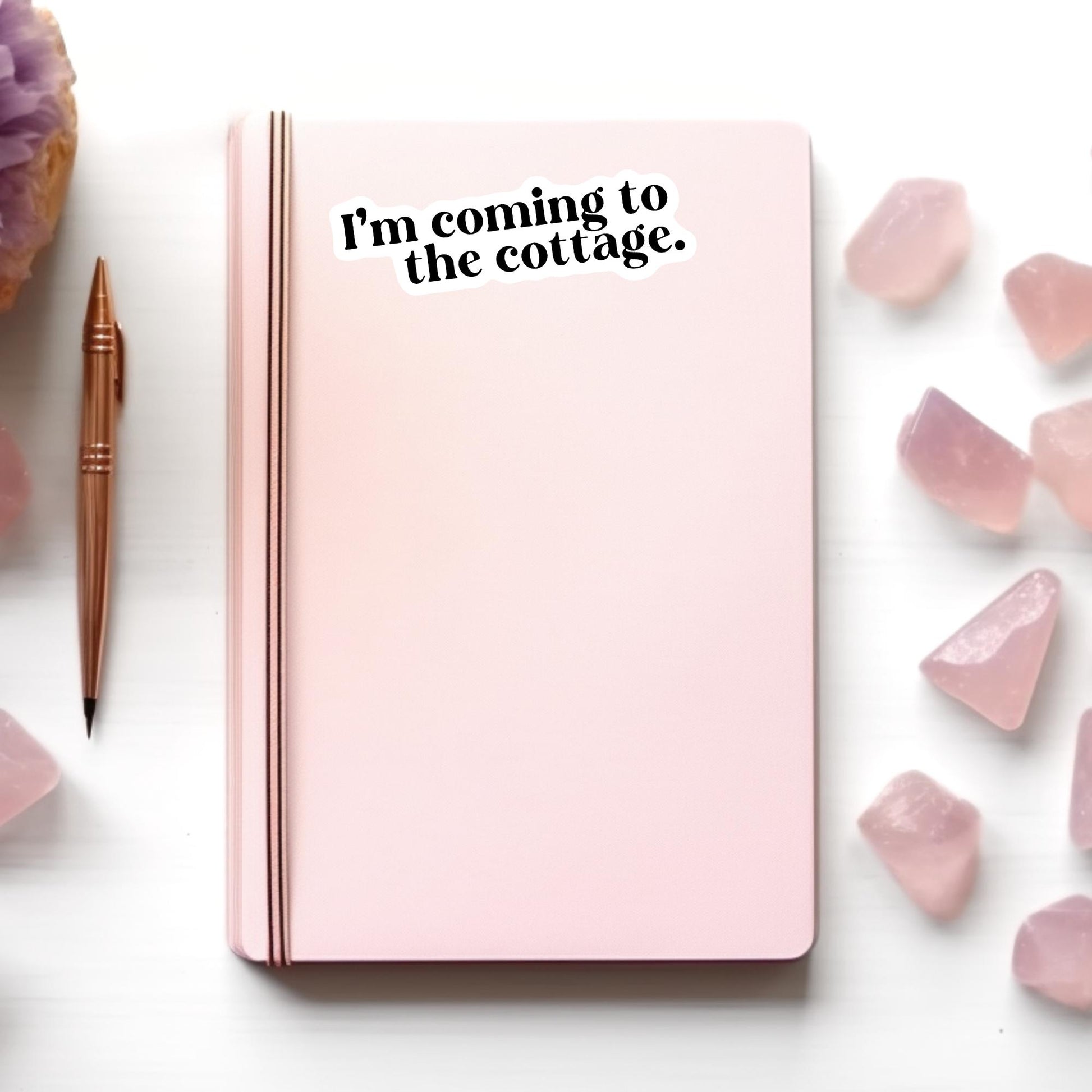 I'm Coming to the Cottage Sticker, Hockey Romance Books, Bookish Laptop Kindle Decal, Gifts for Readers