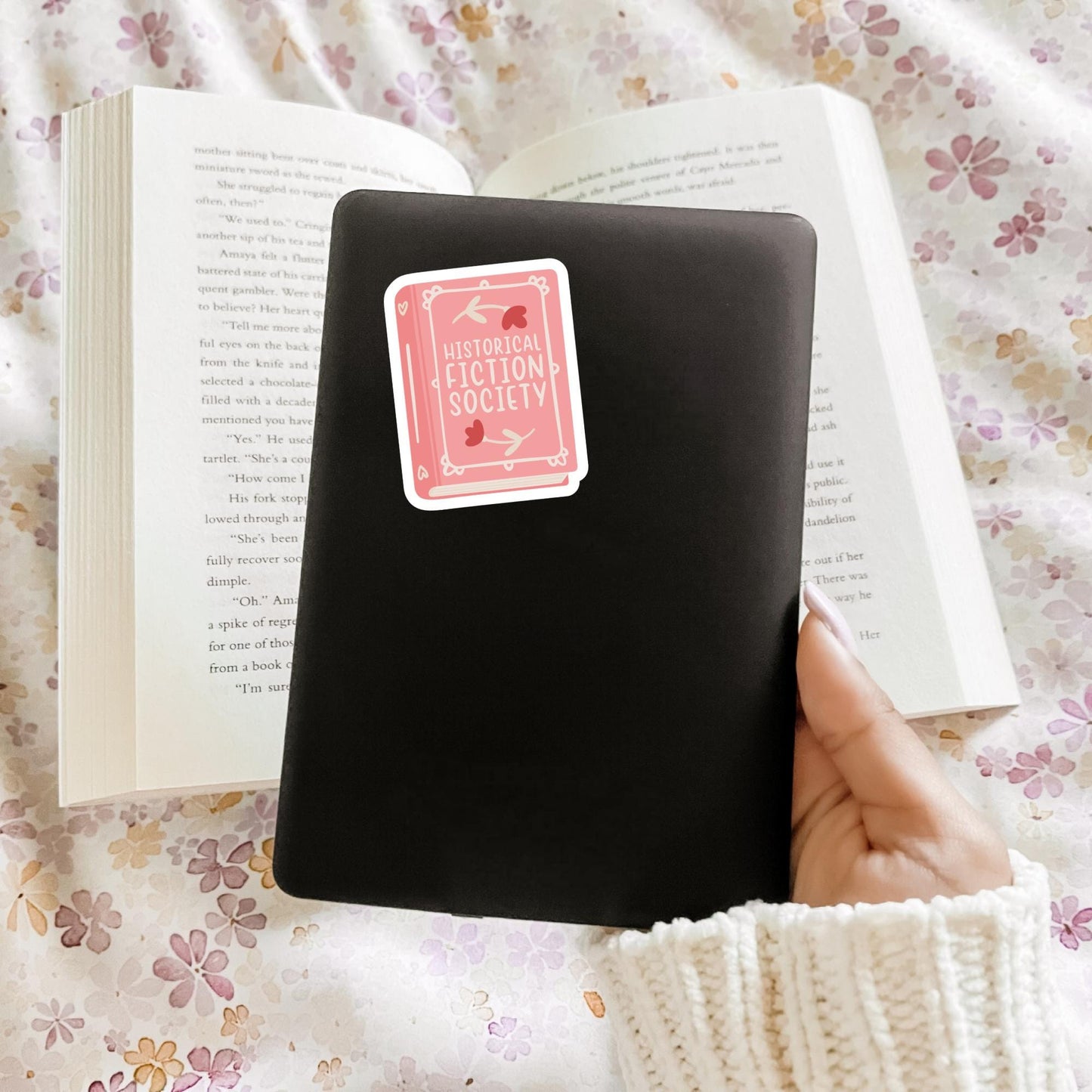 Historical Fiction Society Sticker, Bookish Laptop Kindle Decal, Gifts for Readers