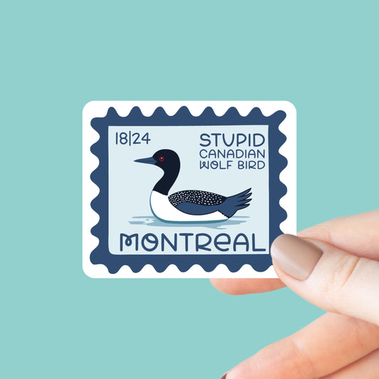 Stupid Canadian Wolf Bird, Hockey Romance, LGBTQ, Bookish Laptop Kindle Decal, Gifts for Readers