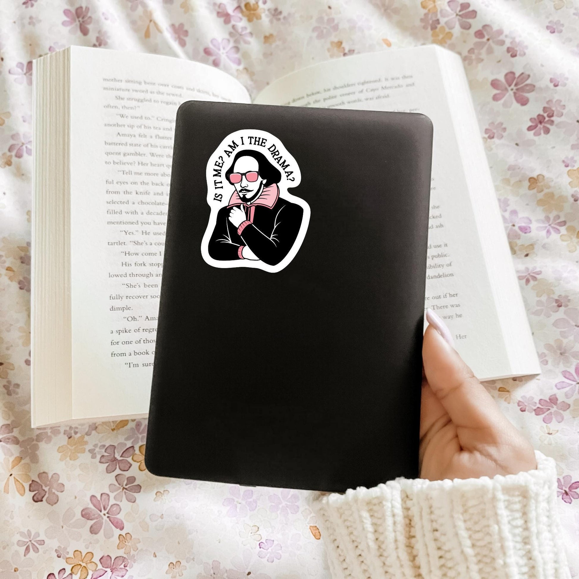 Is It Me? Am I the Drama? Shakespeare Sticker, Bookish Laptop Kindle Decal, Gifts for Readers