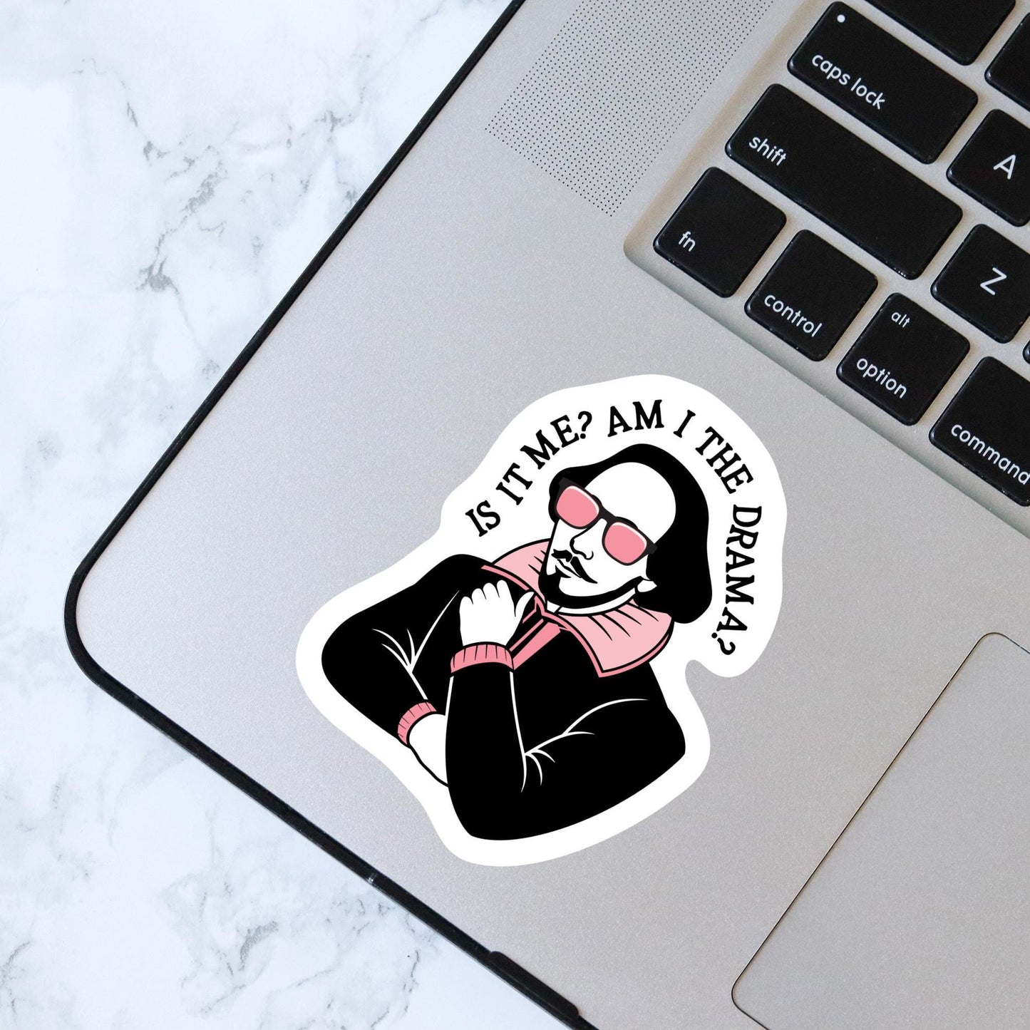 Is It Me? Am I the Drama? Shakespeare Sticker, Bookish Laptop Kindle Decal, Gifts for Readers