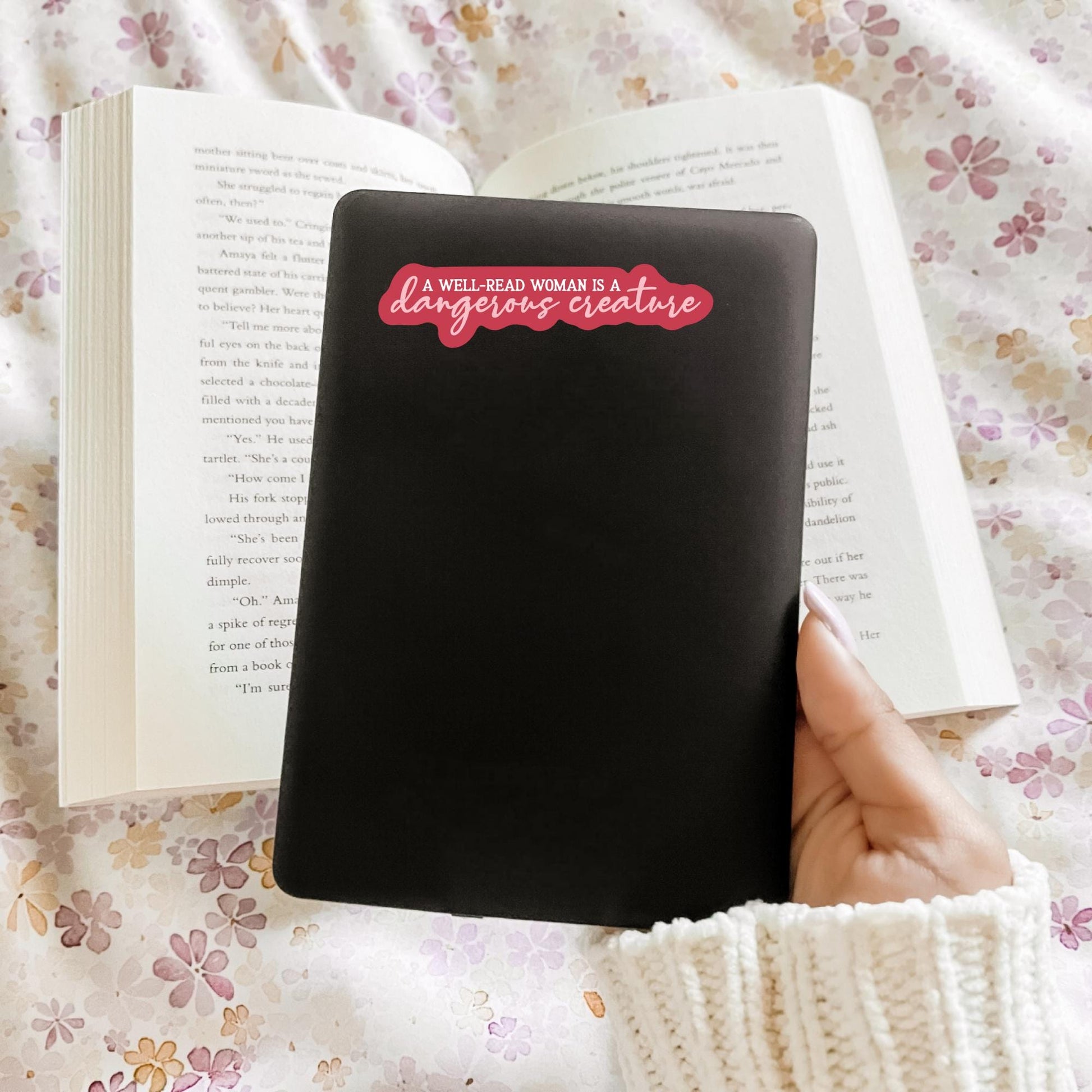 A Well-Read Woman is a Dangerous Creature Sticker, Bookish Laptop Kindle Decal, Gifts for Readers
