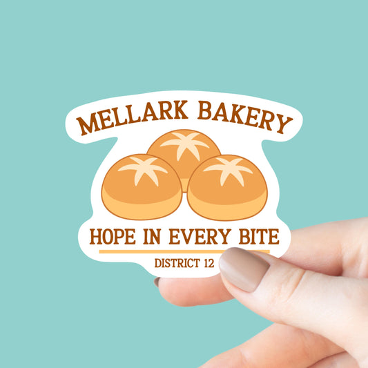 Mellark Bakery Sticker, Bookish Laptop Kindle Decal, Gifts for Readers