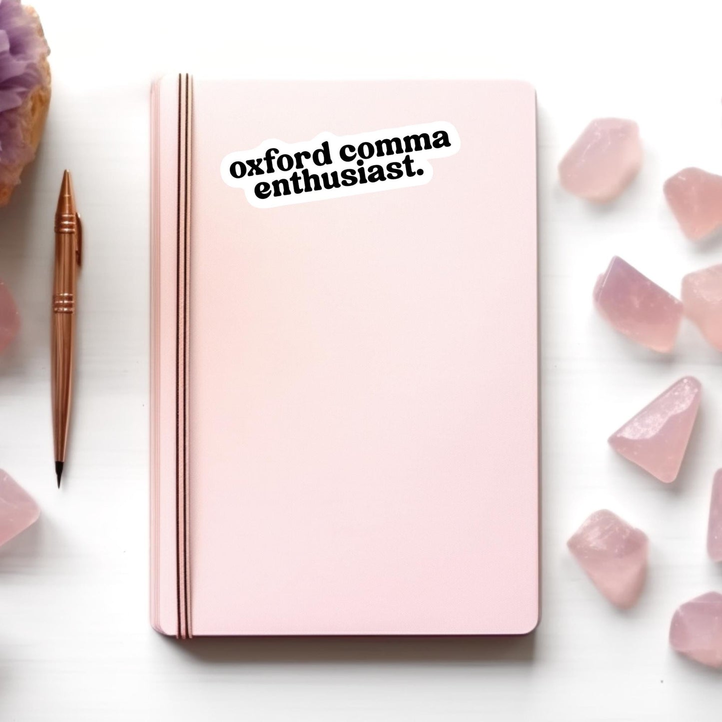 Oxford Comma Enthusiast Sticker, Bookish Laptop Kindle Decal, Gifts for Readers Writers