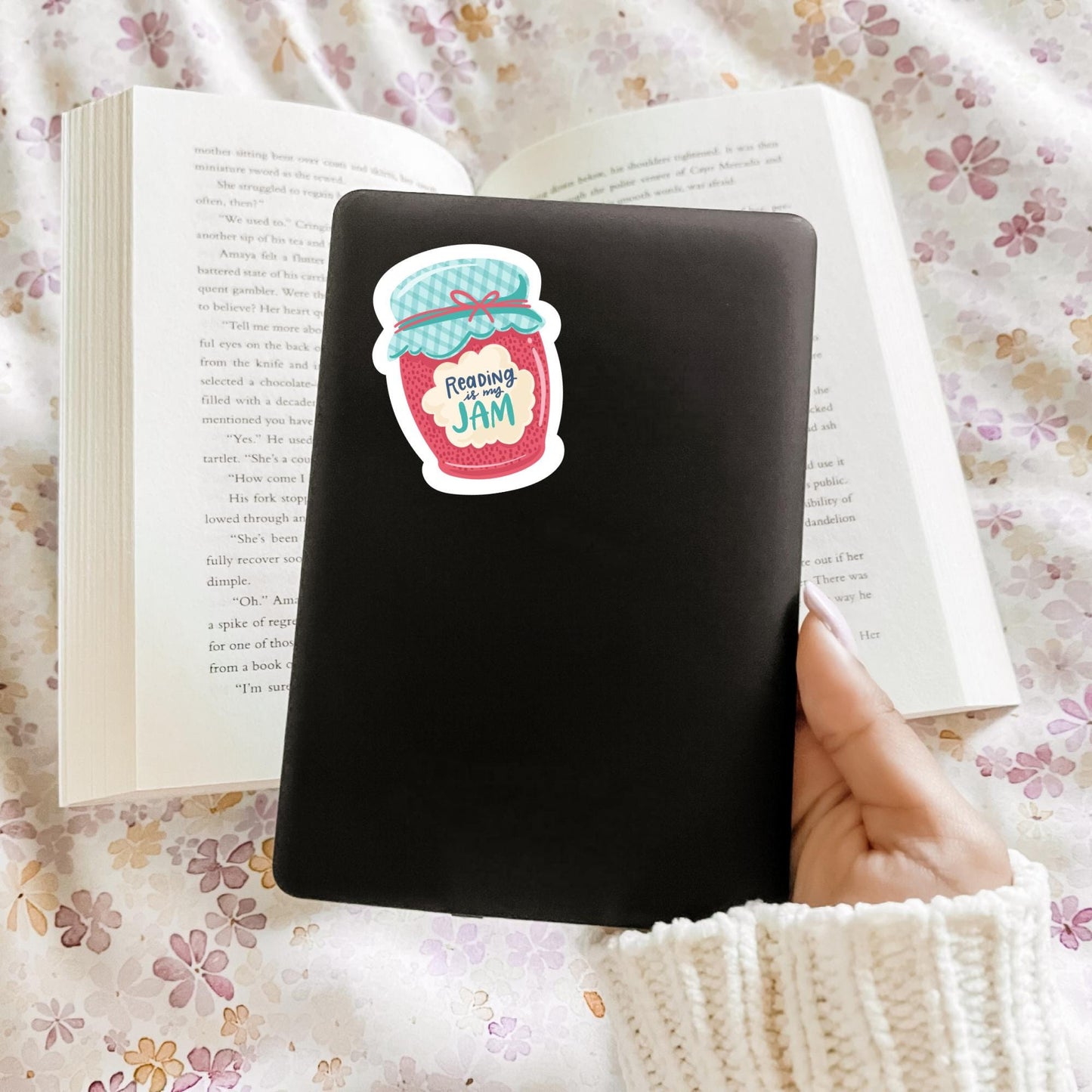 Reading Is My Jam Sticker, Bookish Laptop Kindle Decal, Gifts for Readers