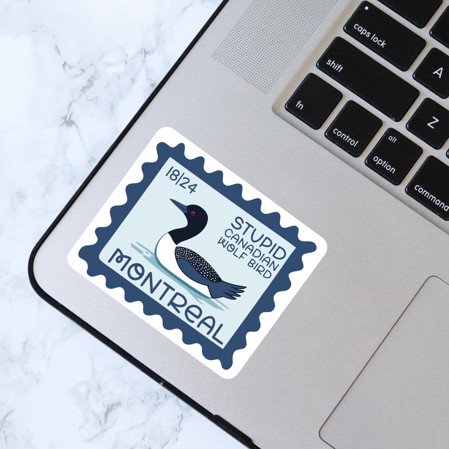 Stupid Canadian Wolf Bird, Hockey Romance, LGBTQ, Bookish Laptop Kindle Decal, Gifts for Readers