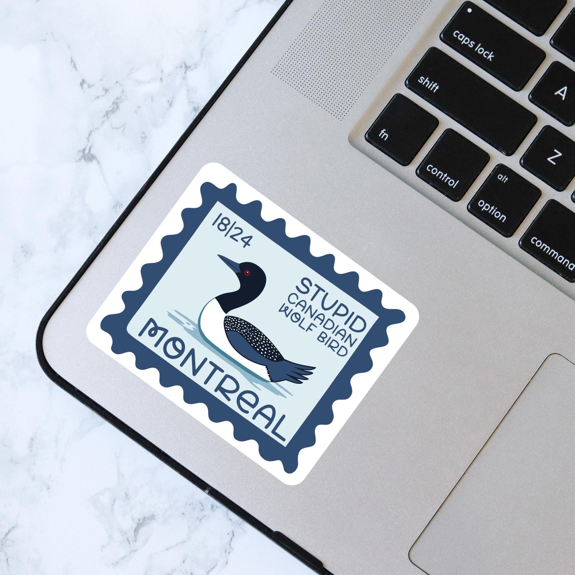 Stupid Canadian Wolf Bird, Hockey Romance, LGBTQ, Bookish Laptop Kindle Decal, Gifts for Readers