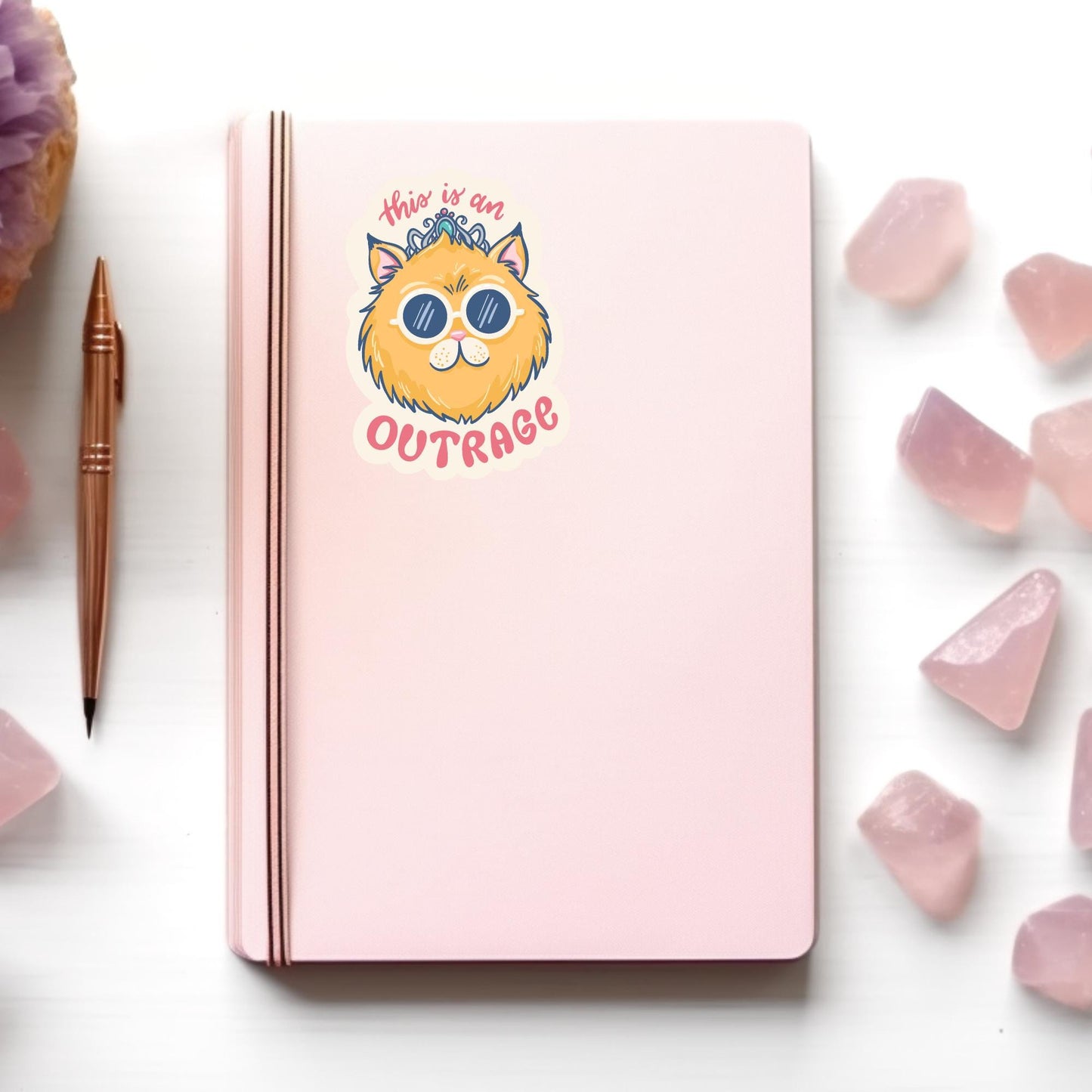 This is an Outrage! Princess Donut Sticker, Bookish Laptop Kindle Decal, Gifts for Readers