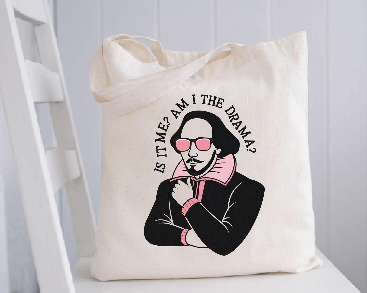 Is It Me, Am I the Drama? Shakespeare Tote Bag, Bookish Bag, Gifts for Readers, Bookworm