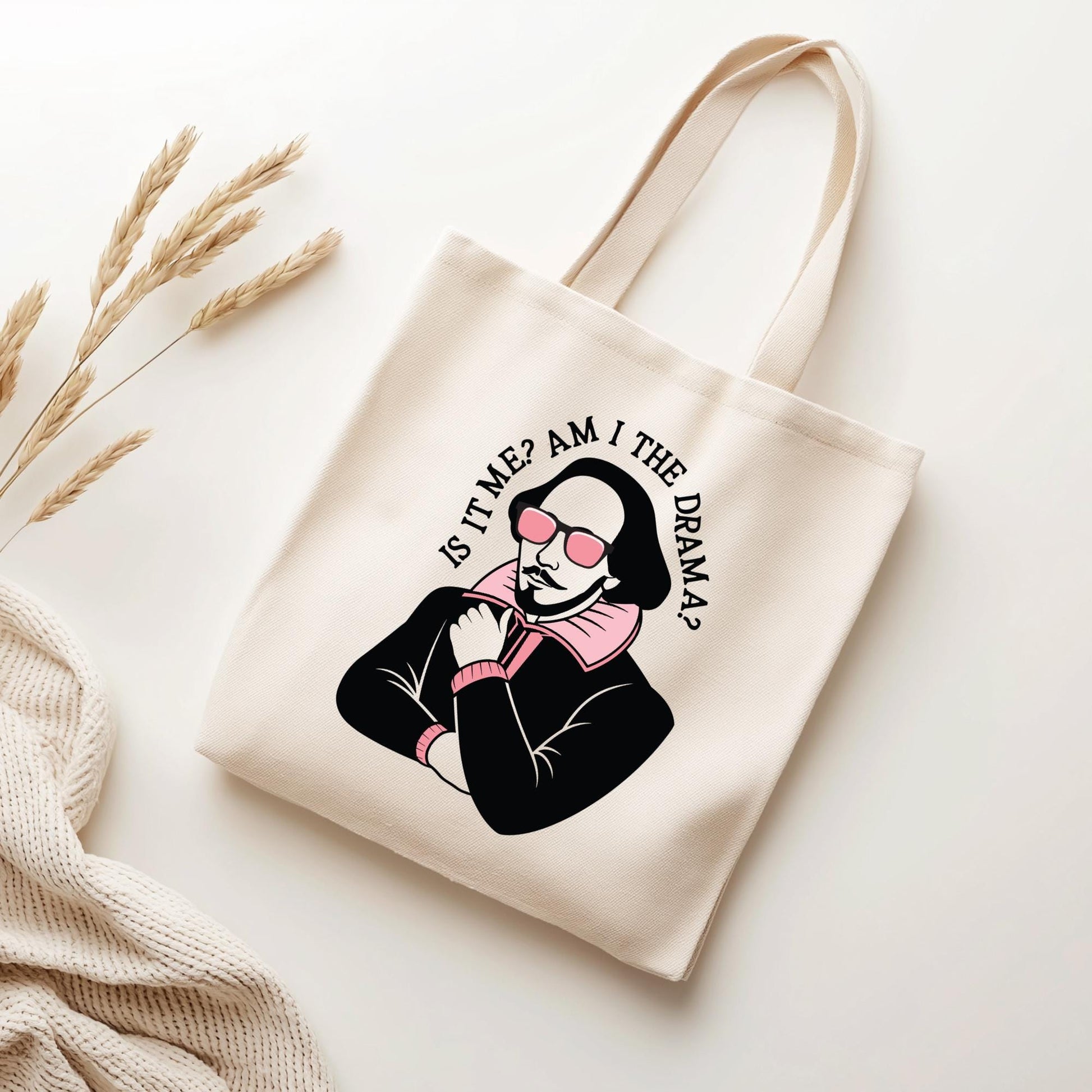 Is It Me, Am I the Drama? Shakespeare Tote Bag, Bookish Bag, Gifts for Readers, Bookworm