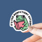 It's Too Nonfictiony Outside Sticker, Bookish Kindle Laptop Decal, Gifts for Book Lovers