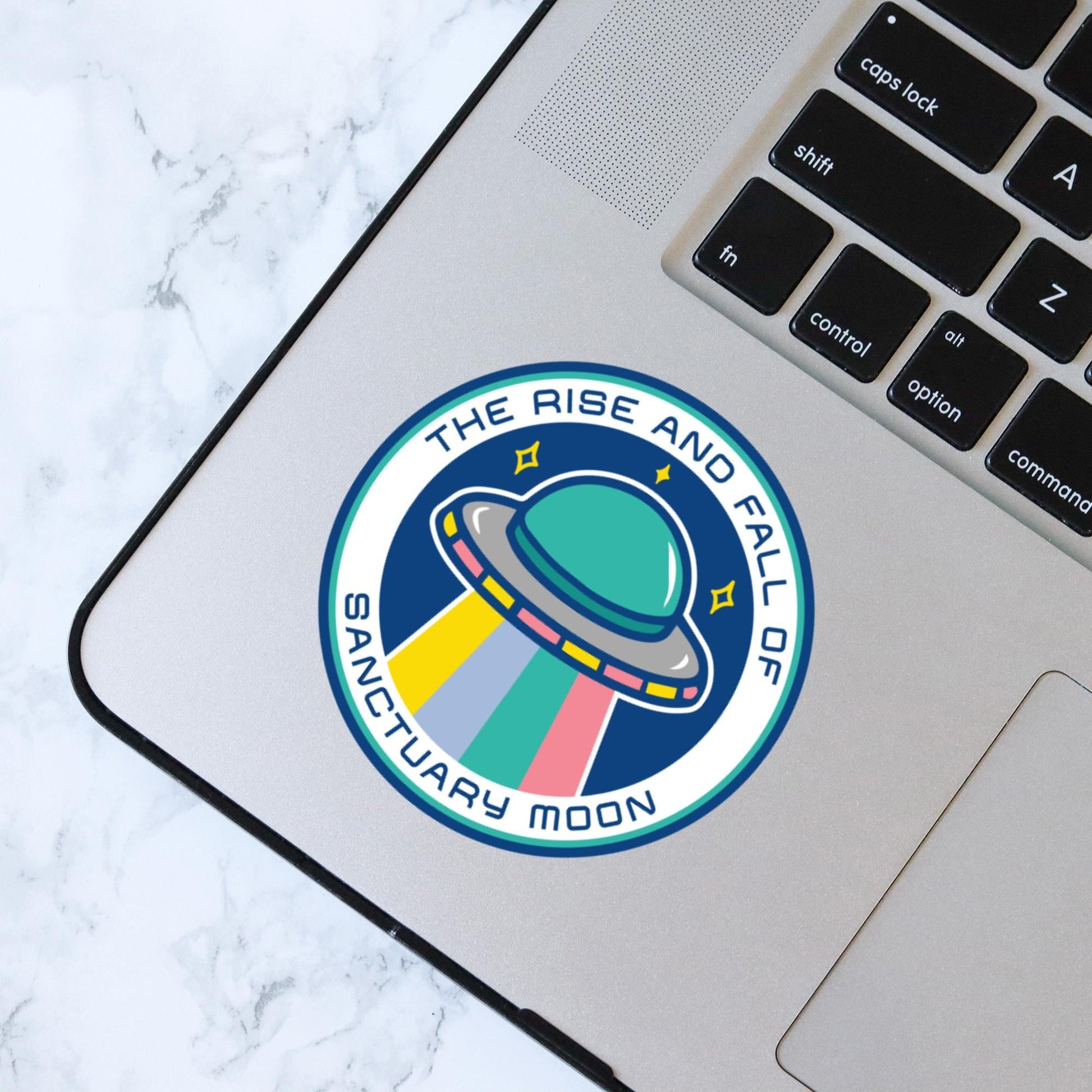 Sanctuary Moon Sticker, Bookish Laptop Kindle Decal, Reader Gifts, Science Fiction