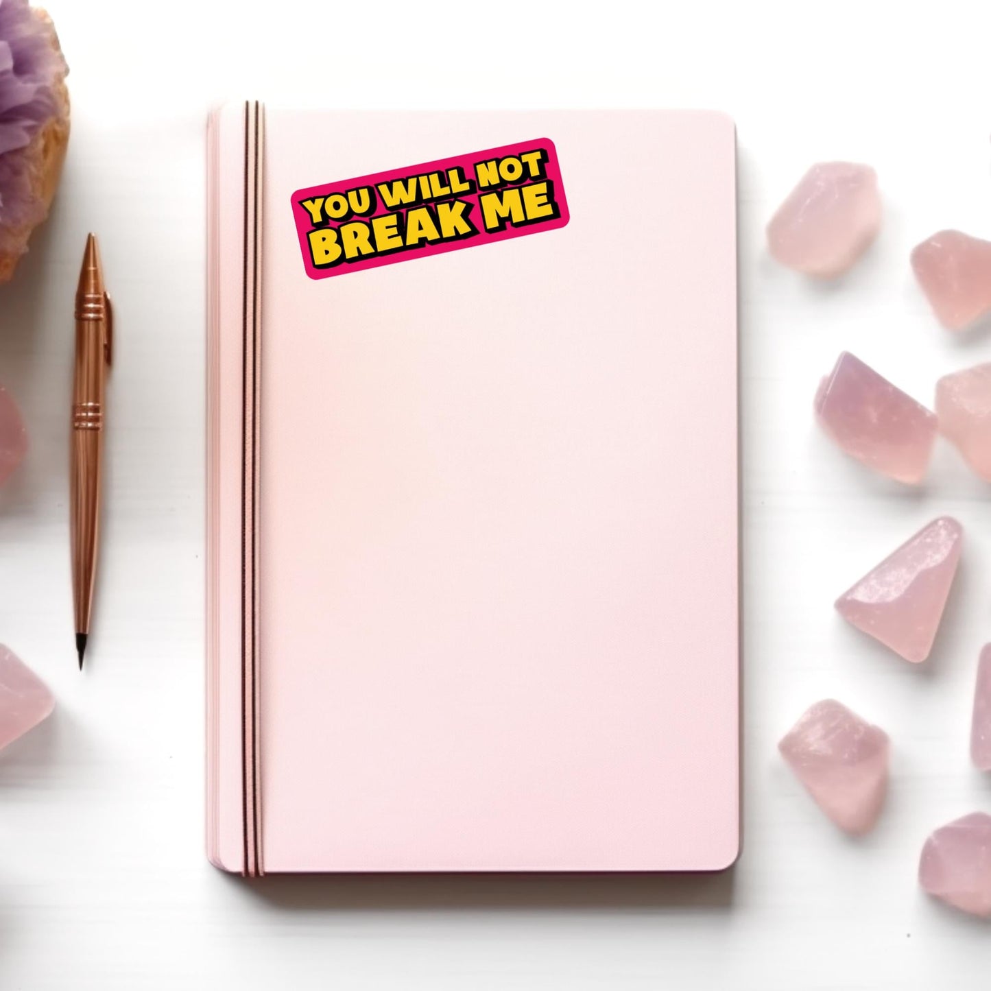 You Will Not Break Me Sticker, Kindle Laptop Decal, Gifts for Book Lovers, DCC