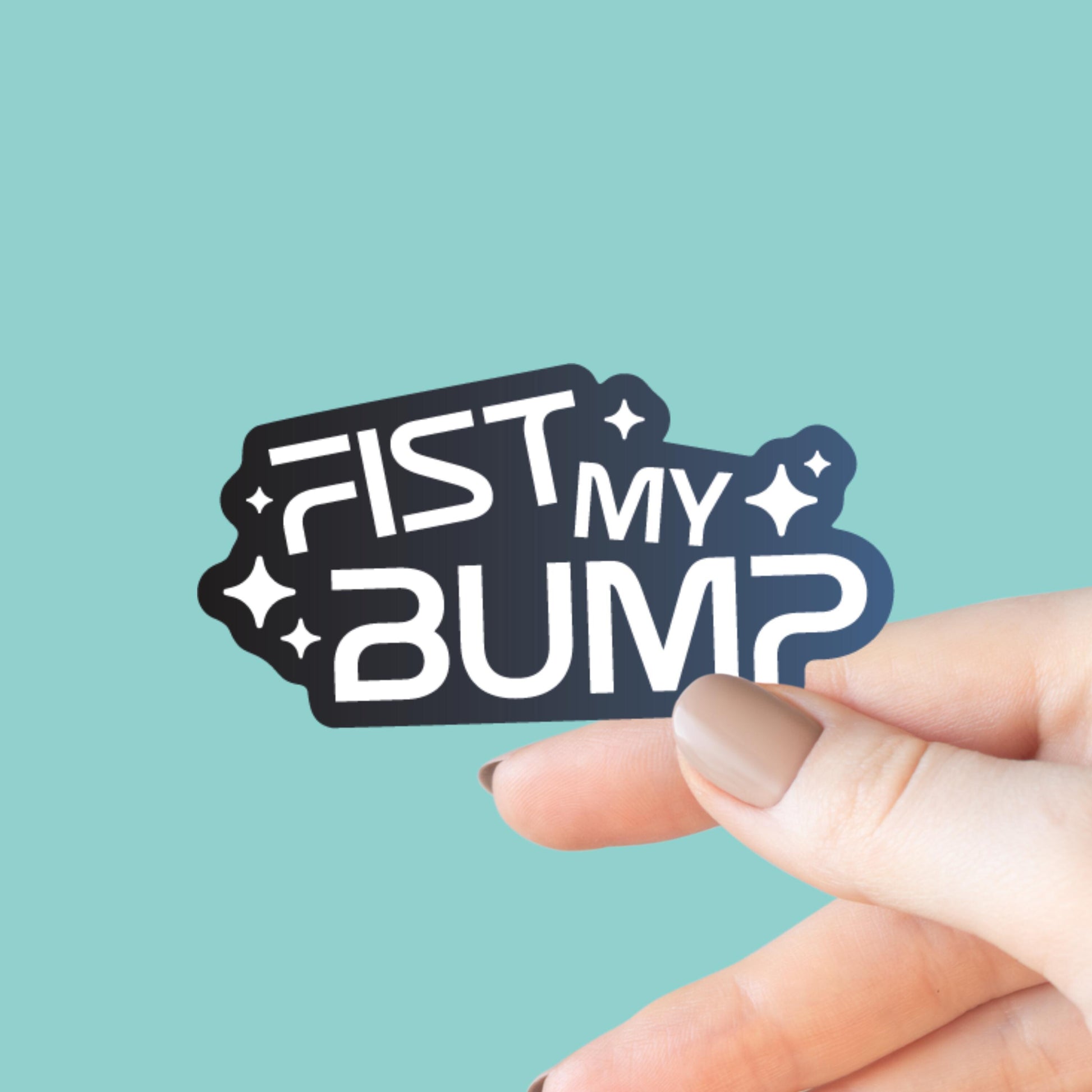 Fist My Bump Sticker, Bookish Laptop Kindle Decal, Reader Gifts, Science Fiction
